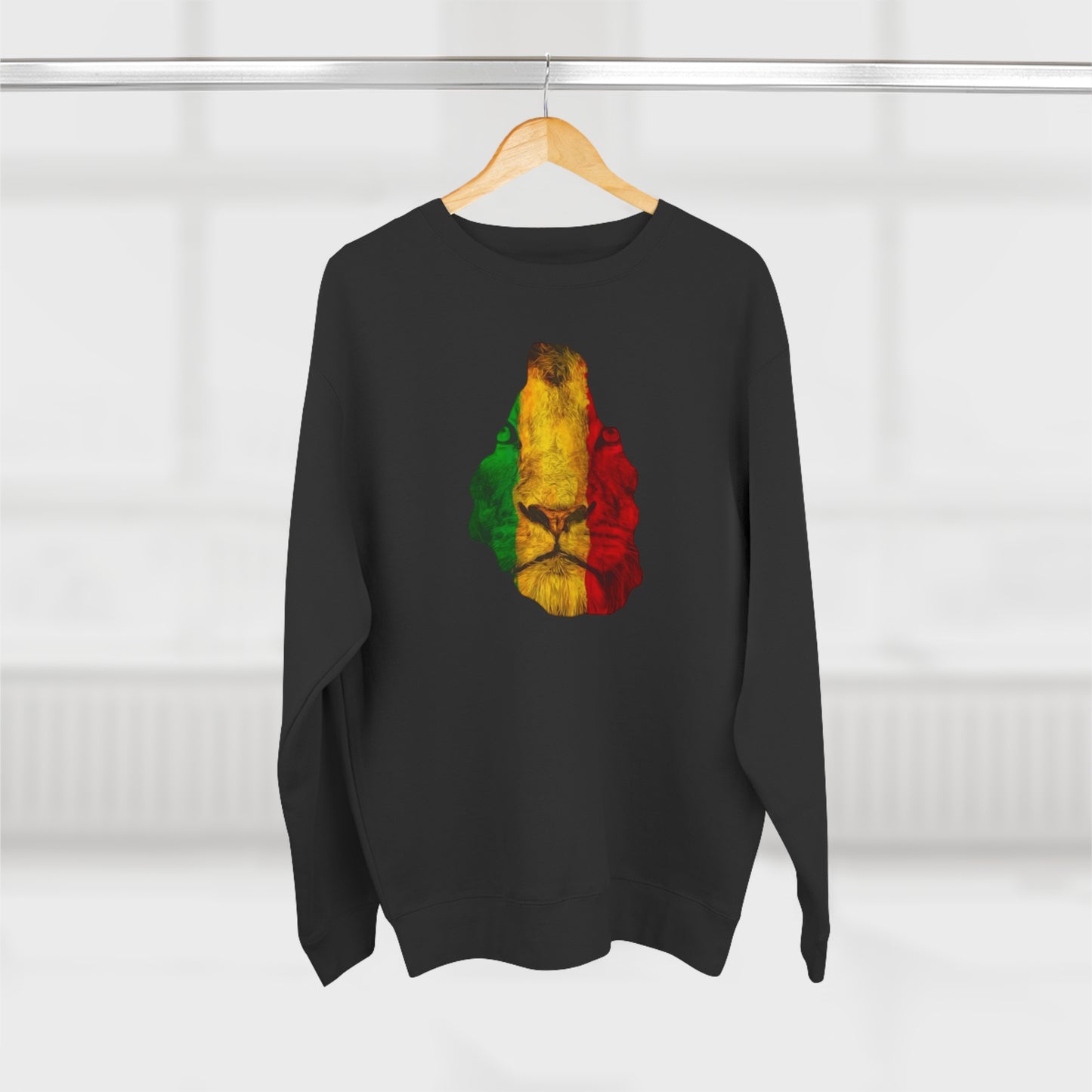 Lion Heart, Black, Crewneck Sweatshirt