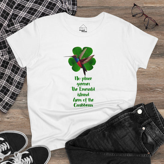 Emerald Hummingbird Cotton Tee