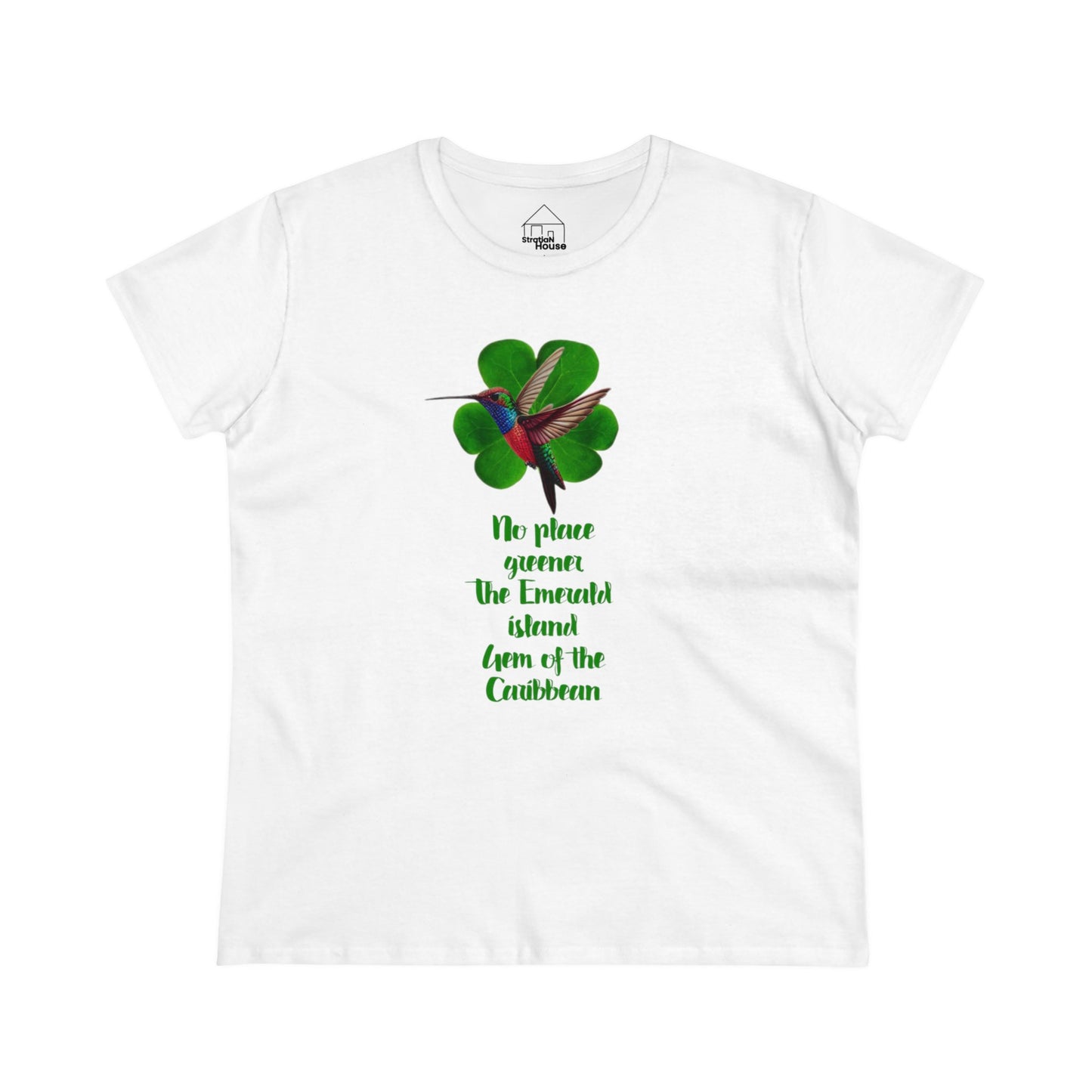 Emerald Hummingbird Cotton Tee