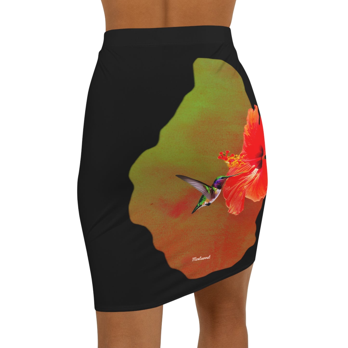 Montserrat hibiscus Mini Skirt (AOP)