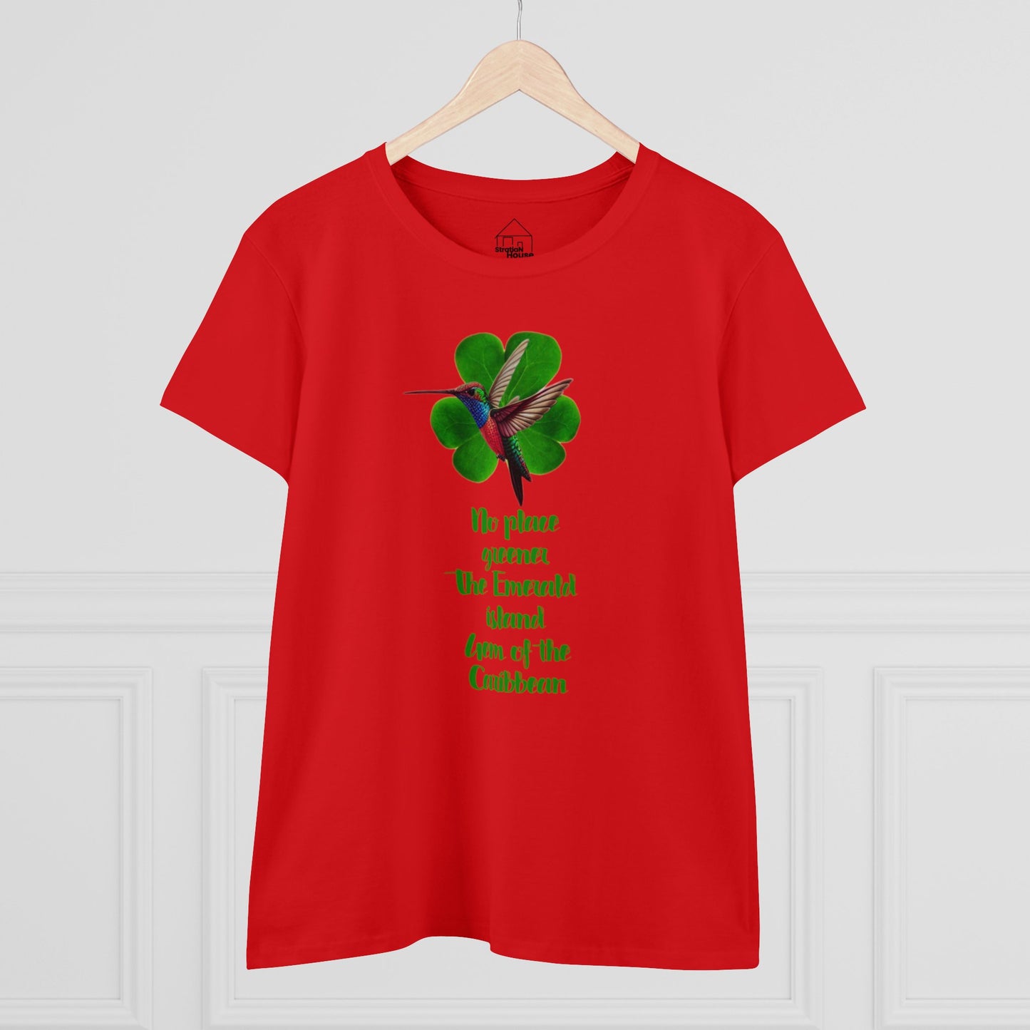 Emerald Hummingbird Cotton Tee