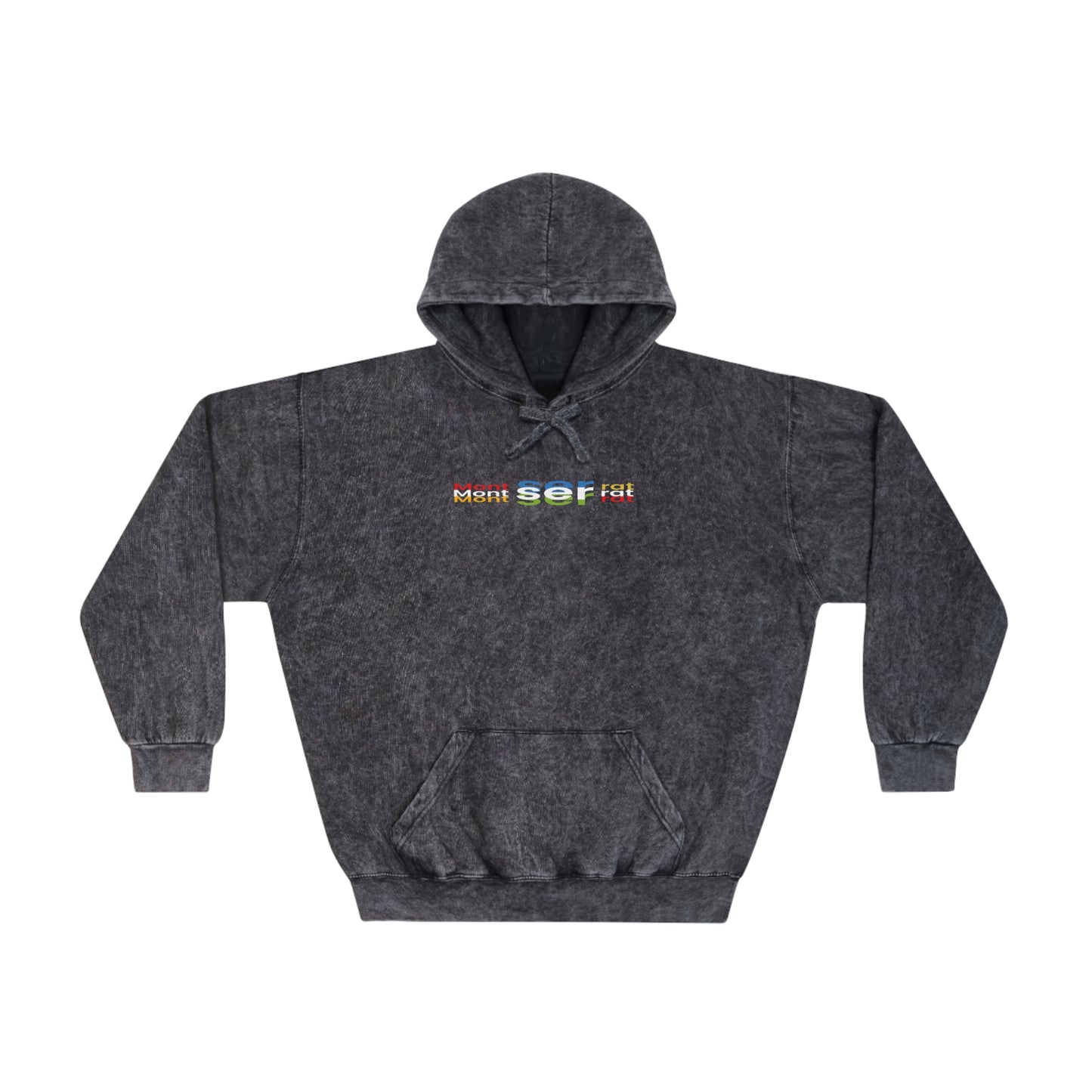 Montserrat Layered-Text Mineral Hoodie