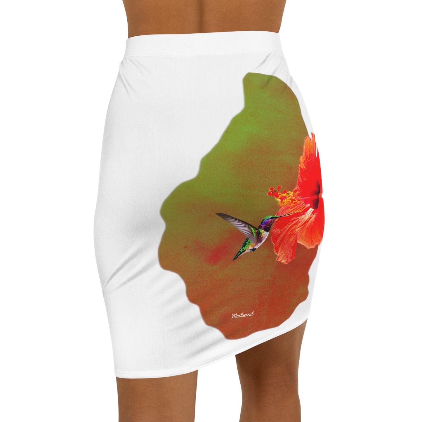 Montserrat hibiscus Mini Skirt (AOP)