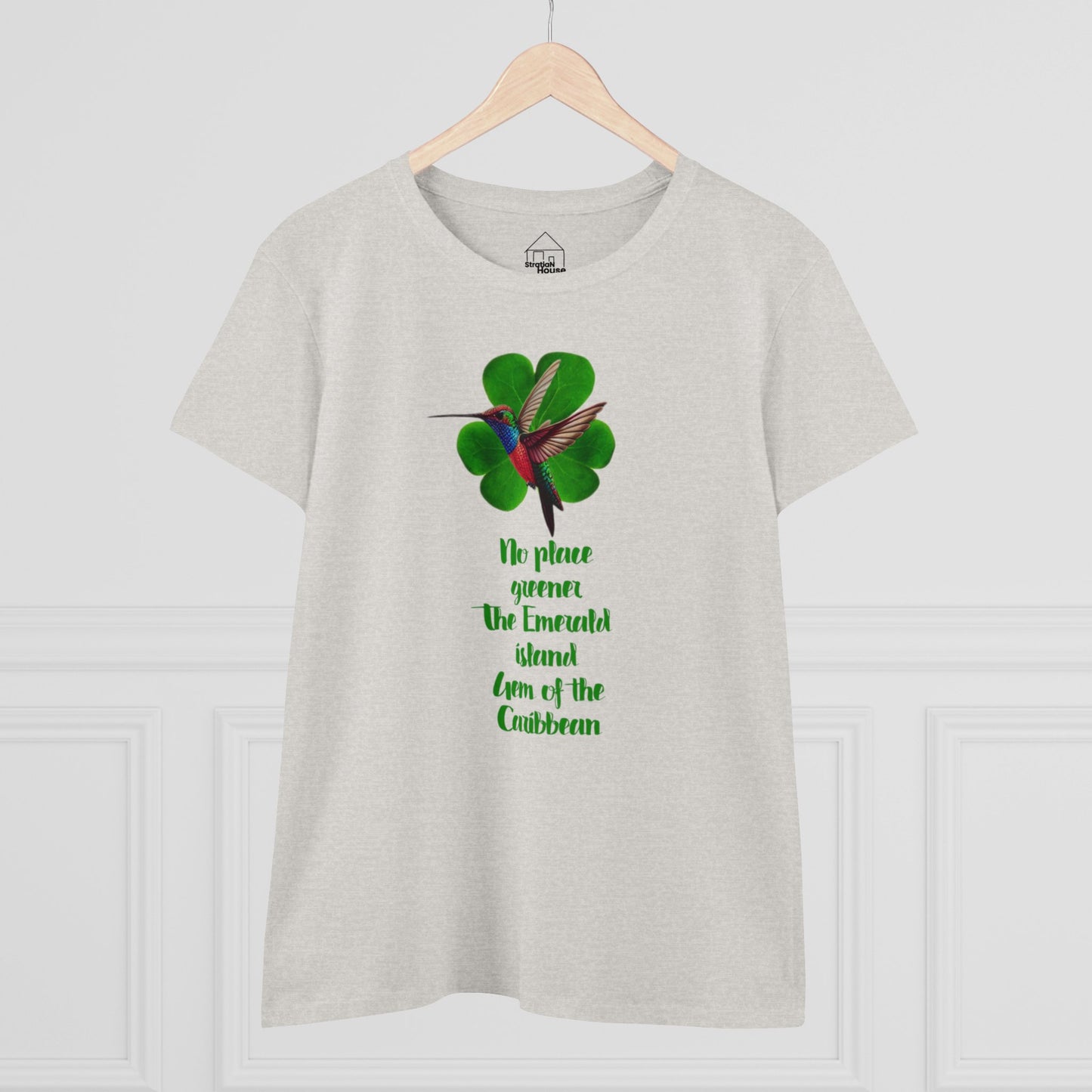 Emerald Hummingbird Cotton Tee